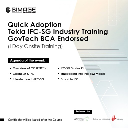 Tekla IFC+SG Industry Training (1 Day Onsite Training) (1 Pax)